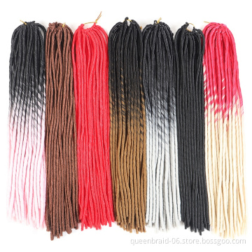 Dreadlocks Crochet Braids Jumbo Dread Hairstyle Ombre Color Synthetic Faux Locs Braiding Hair Extensions For Women